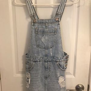 Forever 21 Overall Jean Dress